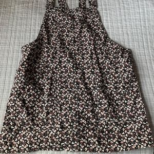 Floral Demin Overall Dress